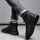 Bottes montantes en cuir pour hommes de haute qualité - confortables et respirantes