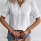 Chemise élégante en dentelle unie à col en V (achetez-en 2, livraison gratuite)