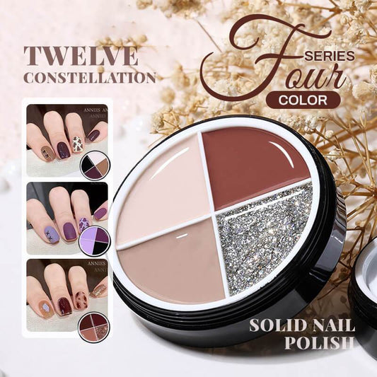 12 Série Constellation - Vernis à ongles solide à quatre couleurs