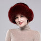 Bonnet d'hiver en fourrure pour femme