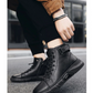 Bottes montantes en cuir pour hommes de haute qualité - confortables et respirantes