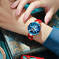 MONTRE ÉTANCHE EN ACIER POUR FEMMES AVEC CADRAN EN DIAMANT ÉTOILÉ