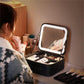 Trousse de Maquillage de Voyage avec Miroir LED Lumineux
