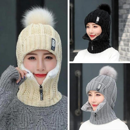 Chapeau coupe-vent siamois d’hiver