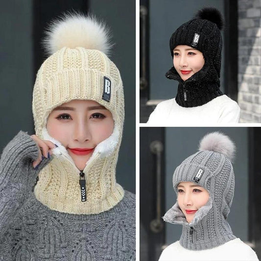 Chapeau coupe-vent siamois d’hiver