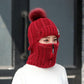 Chapeau coupe-vent siamois d’hiver